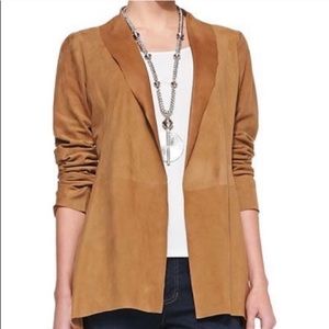 Eileen Fisher 2X Women's Tan Suede Jacket